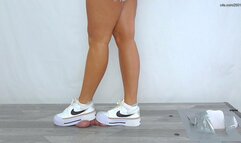 Busted Under Ambers Dirty Nike Legacy's - Leg Cam - Extreme Cock and Balls Trample - CB40