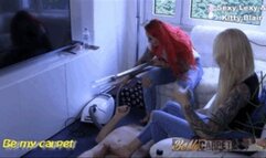 Sexy Lexy and Kitty Blair vacuumjob until cum with steel nozzle and crystal tube
