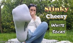 Stinky cheesy white socks