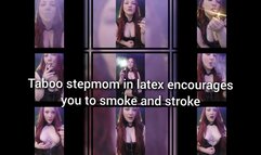 Taboo stepmom in latex encourages you to play "Stroke-A-Long" #1