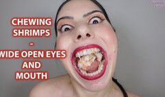 CHEWING SHRIMPS - WIDE OPEN EYES AND MOUTH (Video request)