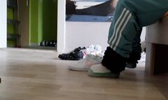 OLD CLIPS : Katrins Nike Air Sneaker unknown trample and milk my cock hard