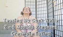 Teasing My Cuck While 2 to 5 Months Pregnant Creampie Eating 1080