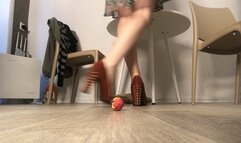 Crush egg with heels!