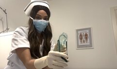 Femdom tricks with Oxygen Mask and Surgical Gloves