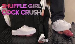Shuffle Girl Cock Crush in White Platform Sneakers - (Edited Version) - TamyStarly - Trample, Crushing, Trampling, Shoejob, Ballbusting, CBT, Shoes