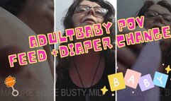 Adultbaby POV Feed + Diaper Change 1080p