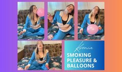 Ksenia: Smoking Pleasure and Balloons