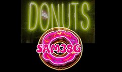Big Heavy all natural boobs NOT crushing 2 donuts with Samantha 38g WMV