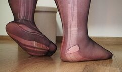 #3 BBW feet in old torn nylon stockings (no talking)
