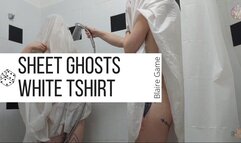 Sheet Ghosts White T-Shirt Contest in your Shower