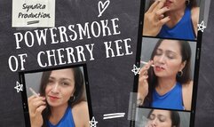 powersmoking of cherry kee smoking menthol cigarette