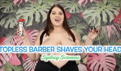 Topless Barber Shaves Your Head - A haircutting scene featuring: pov haircut, big tits, clippers, barber fetish, and shaving - 1080 MP4
