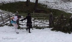 Lady Nymphodora - Humiliated Adult Baby in the snow