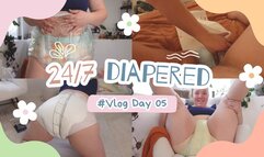 24 7 Vlog | Day 5 - plastic pants haul & try on, soaked diapers & daddy changes me