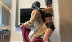 Mistress Jardena- Muscle latex Queen pegging