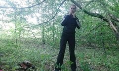 Masturbation and pee in the forest