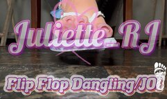 Juliette_RJ SEXY CLASSIC flip flop dangling and JOI - DANGLING - WIGGLING TOES - JOI - LONG TOENAILS - JOI MOVES - HIGHLY ARCHED FEET - NAILS OF THE WEEK - WHITE FLIP FLOP - CUM COUNTDOWN