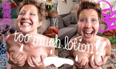 too much lotion!: SmutWorks couple have fun with a quick handjob & blowjob combo