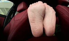 Playful big soles in the car pt 2 - Mp4