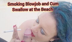 Smoking Blowjob and Cum Swallow at the Beach - SGL012