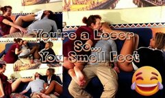 Loser ( Only Smell Scene ) Sfigato ! - 2 Interracial Goddesses 1 Loser Slave