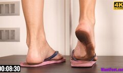 Dirty Feet in Flip-Flop - 4K MP4