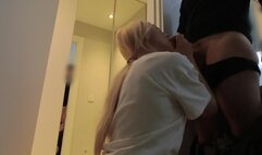 Anastasia Ocean - Hotwife sucked the delivery guy a while husband is watching. Cuckold’s fantasy.