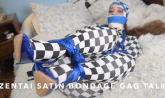 Zentai Fetish, Satin Scarf Bondage and Self Tape Gagged