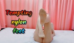 NYLON CLOTHING: Mia's Mimi tempting nylon feet(480p)