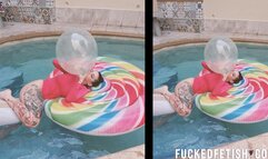 b2p 24 iches transparent balloons pool inflatable fun day