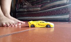 Roxana stomping and crushing toy car with her feet and heels(4)