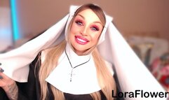 New NUN outfit LEARNING How To SUCK Vaping HANDJOB Sloppy BJ lots of AHEGAO Messy FACIAL Dirtytalk GAGGING