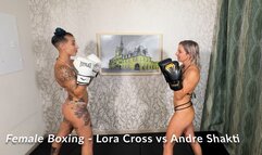 Lora Cross vs Andre Shakti In A Strip Boxing Match