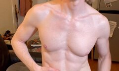 Verbal Muscle Showoff With Pecs Glistening