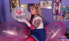 Sailor Moon Blows Love Balloons On Airship Balloon