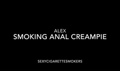 Hot Redhead gets Anal Creampie while she smokes a cigarette