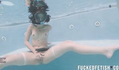 Snorkel underwater masturbation socks white socks challenge