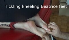 Tickling kneeling Beatrice feet