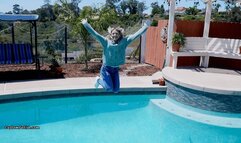 Madi Wets Her Clothes in the Pool (No Sound) HD WMV (1920x1080)