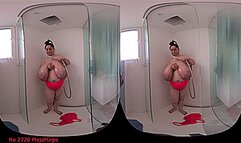 VR180 3D - Preparing for the Summer Season - Alice in a hot red Bikini (Clip No 2720 - 4K mp4 version)