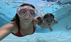 Swimming with Nathalia and Tyler Lynn