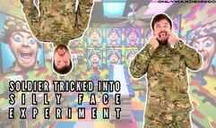 Soldier gets ticked into silly face experiment