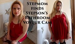 Peeing Stepmom discovers Voyeur Cam