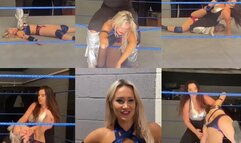 Hard hitting female pro wrestling