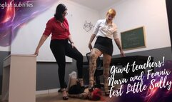 GIANT TEACHERS! Nara and Femnix test Little Sally