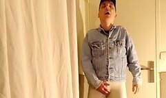 sound version - I stroke my cock through my white vinyl leggings 2