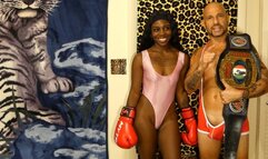 18YO EBONY VS PORNSTAR CHAMPION IN MAN VS WOMEN INTERGENDER MATCH & HARDCORE INTERRACIAL XXX SEX