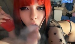 Alt Step-Daughter Smoking and Giving Blowjob