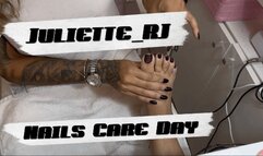 Juliette_RJ on a Feet Care Day Part 2 - NATURAL NAILS - FRENCH TIPS NAILS - PEDICURE DAY - NAILS CARE - FOOT CARE - CARE DAY - FEET SCRUB - FOOT MASSAGE - NATURAL NAILS - PAITING FEET TOES - FOOT FETISH